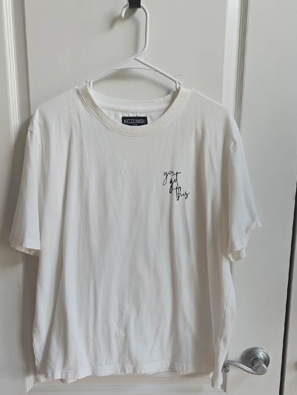 Kittenish White Short-Sleeve Tee